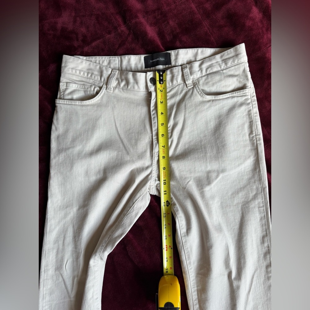 Ermenegildo Zegna Cream Denim Pants - Picture 5 of 11